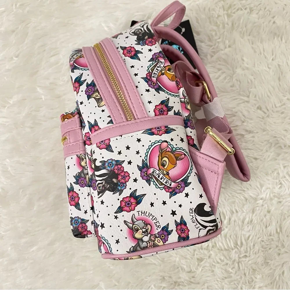 Loungefly Disney Bambi Tattoo Print Mini Backpack 🦌